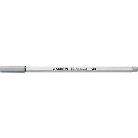 Pennarello Stabilo Pen 68 brush - punta a pennello - M 1 mm grigio freddo medio - 568/95